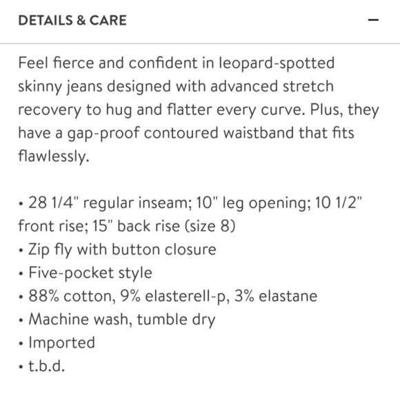 NWT Good Legs High Waist Skinny Leopard Jeans - Picture 6 of 12